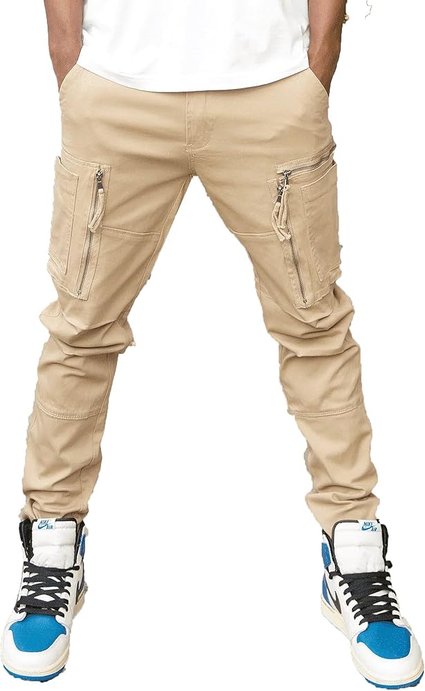 Victorious Men's Utility Cargo Pocket Cotton Jogger Pants