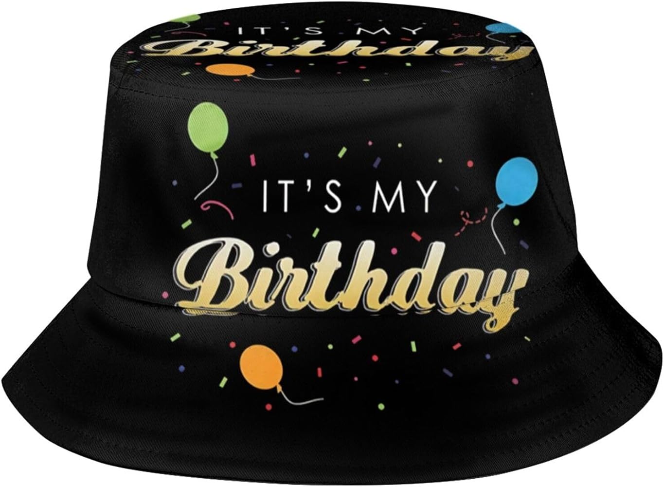 It's My Birthday Bucket Hat, Unisex Birthday Hat Outdoor Beach Summer Fisherman Cap for Men Women