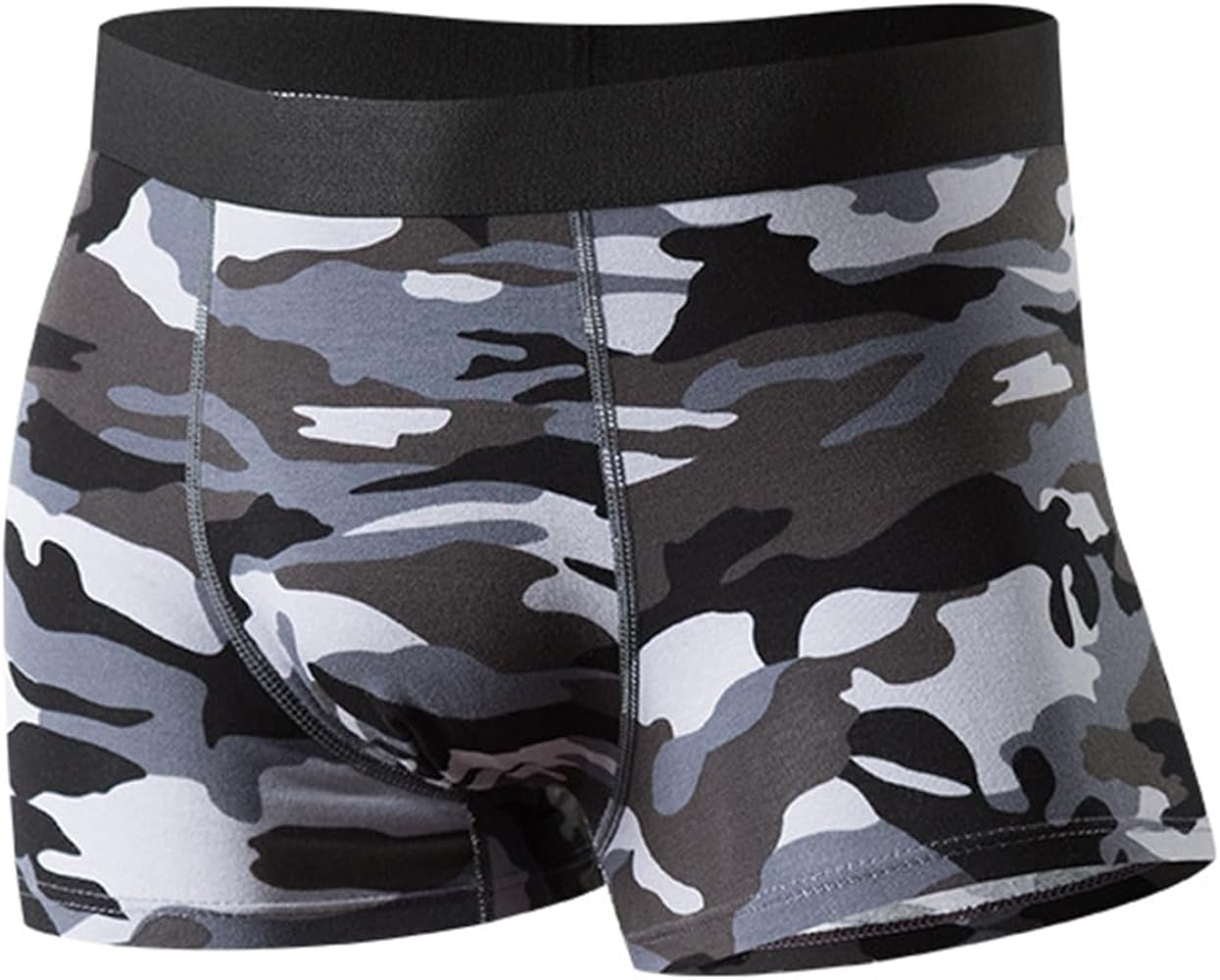 Men's Cotton Compression Boxer Briefs Stretch Camo Soft Comfortable Underwear Seamless Breathable Panties