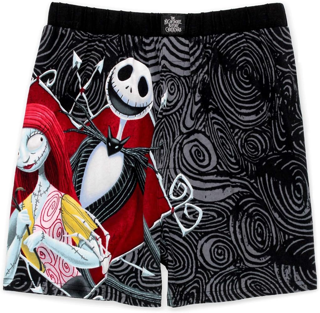 Nightmare Before Christmas Jack and Sally Men's Boxer Shorts Underwear