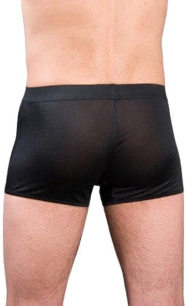 Men's Silk Knit Boxer-black