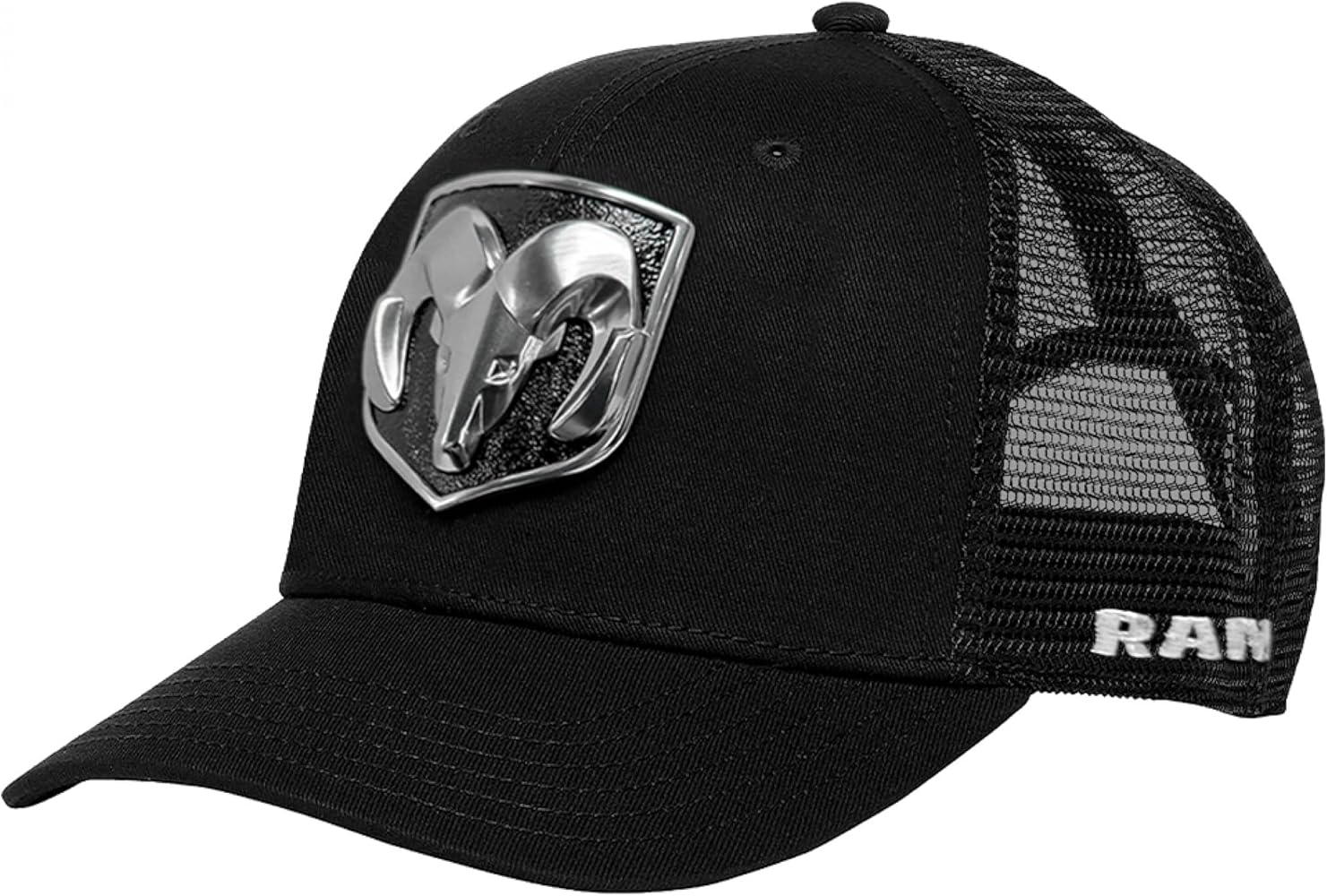 Changes Dodge Ram Logo 3D Patch Adjustable Trucker Hat Black