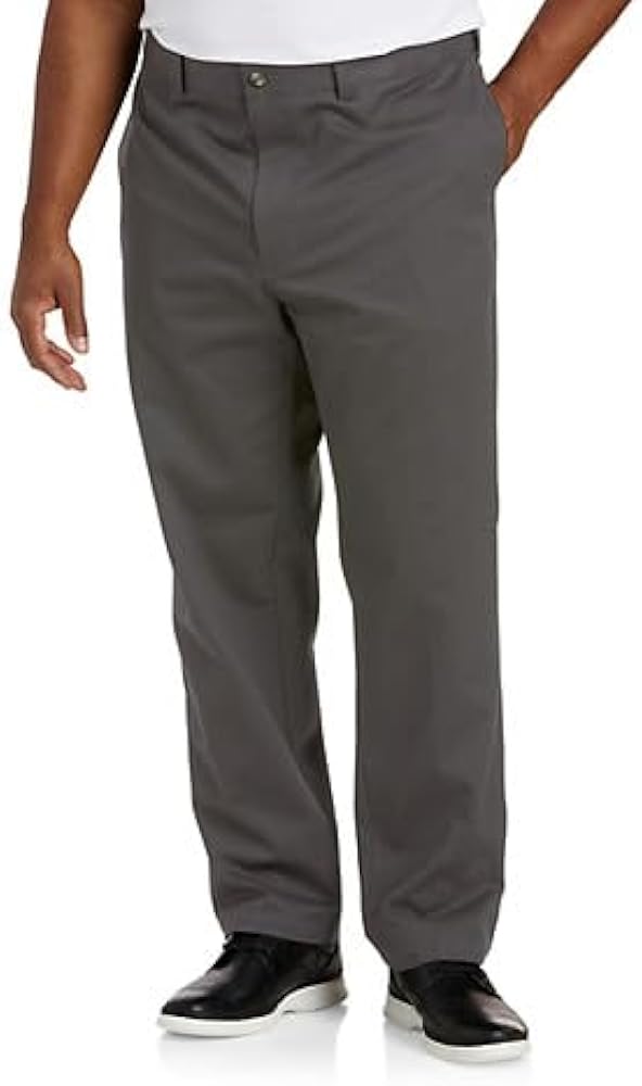 DXL Big + Tall Essentials Men's Big and Tall Waist-Relaxer Twill Pants