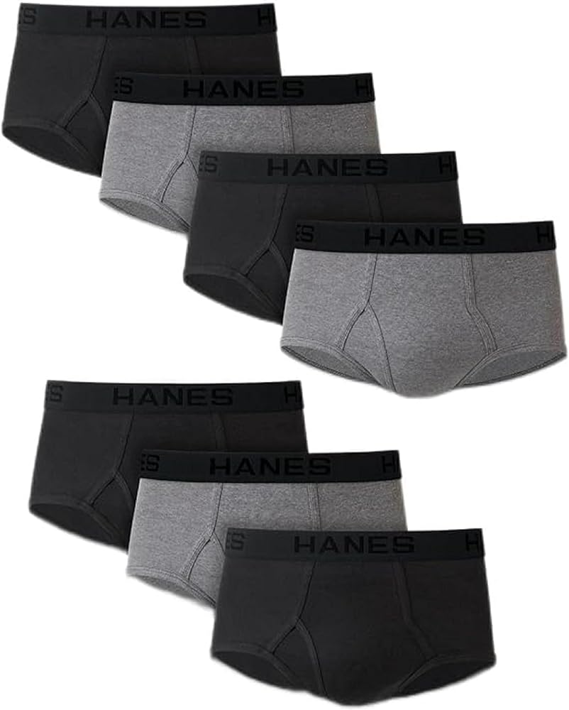 Hanes Men's Moisture-wicking Cotton Briefs, Available in White and Black, Multi-packs Available