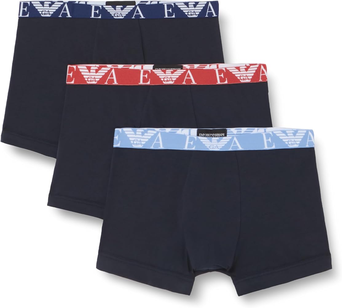 Emporio Armani Men's Bold Monogram 3-Pack Trunk