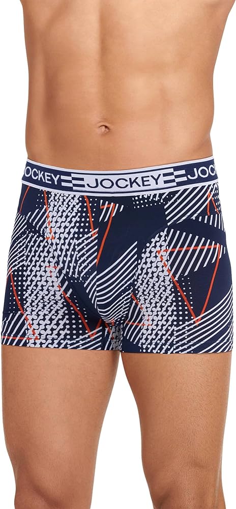 Jockey Men's Underwear Sport Cooling Mesh Performance 3" Trunk, Naval Blue, L