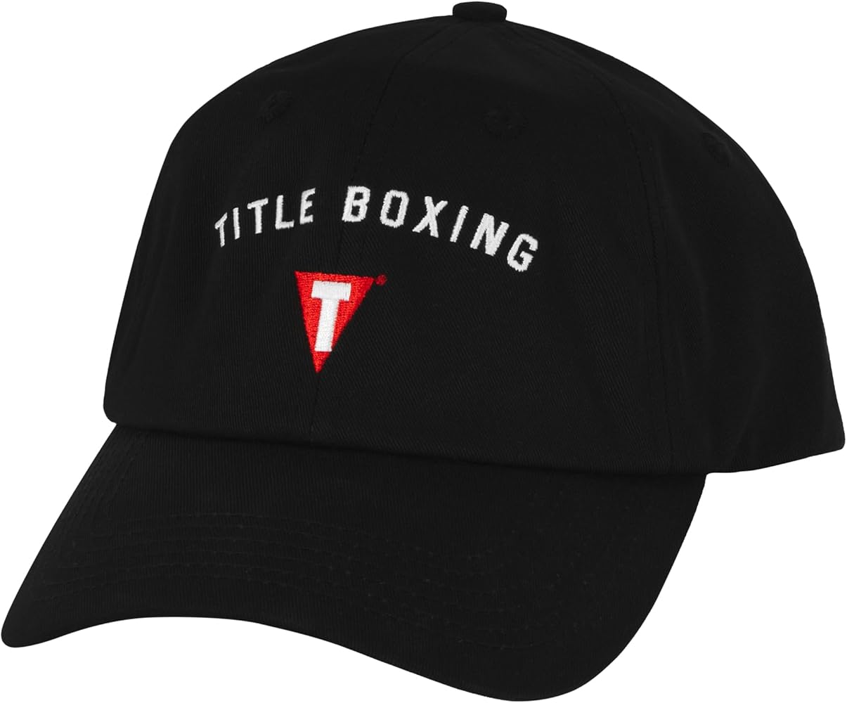 Title Boxing Dad Hat Adjustable Cap - Ball Cap, Boxing Apparel, Boxing Gear, Dad Hat, Baseball Cap, Logo Hat, Adjustable Hat for Men, Women, Boxing Apparel Black