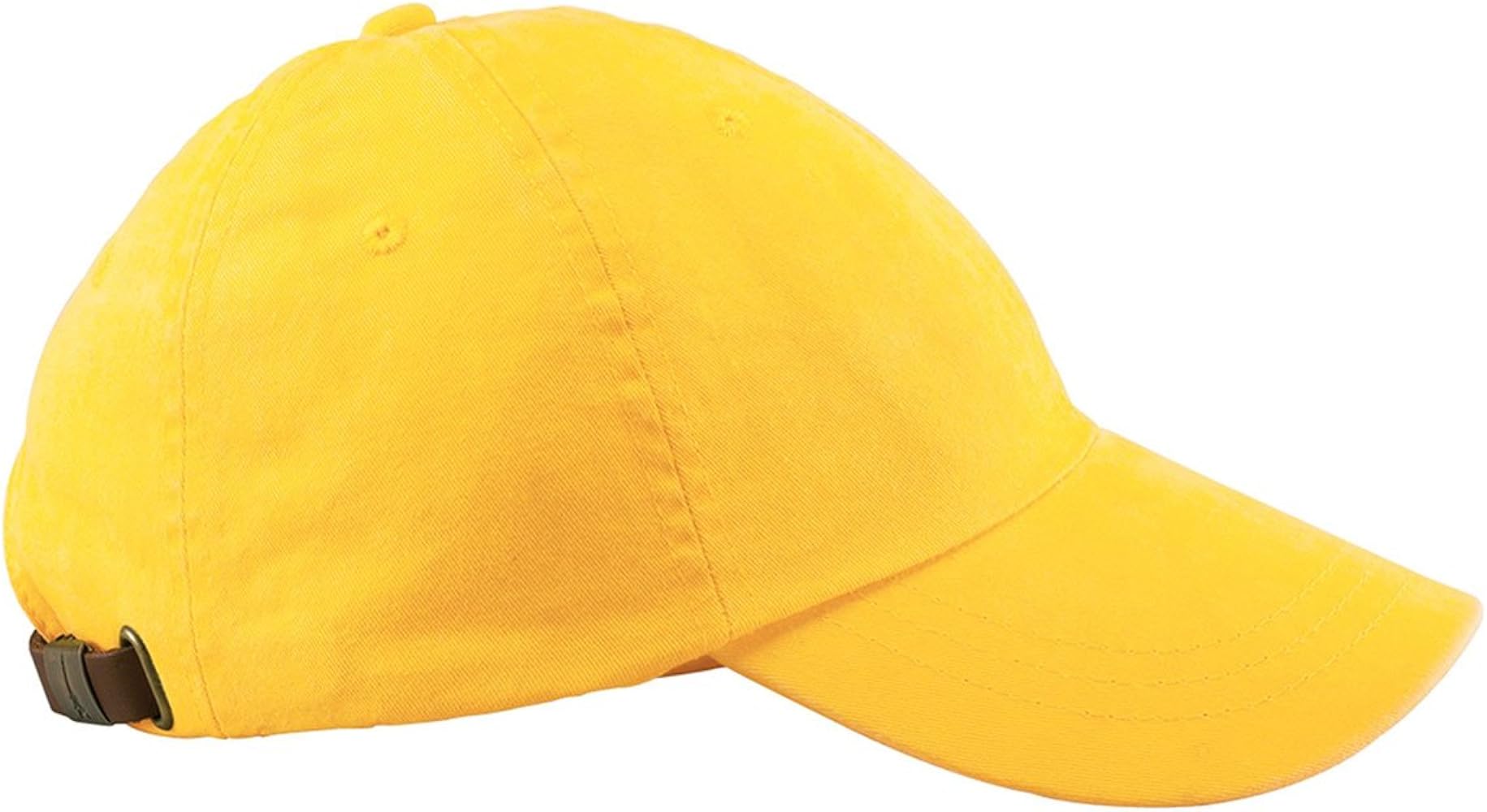 Adams Cap 6-Panel Low-Profile Washed Pigment-Dyed Baseball Cap AD969 Yellow One Size