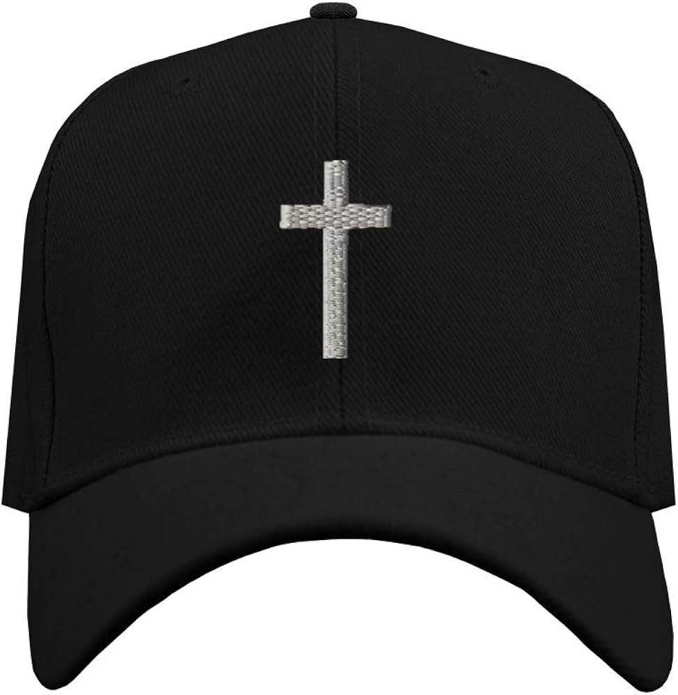 Custom Baseball Cap Cross Silver Embroidery Acrylic Dad Hats for Men & Women