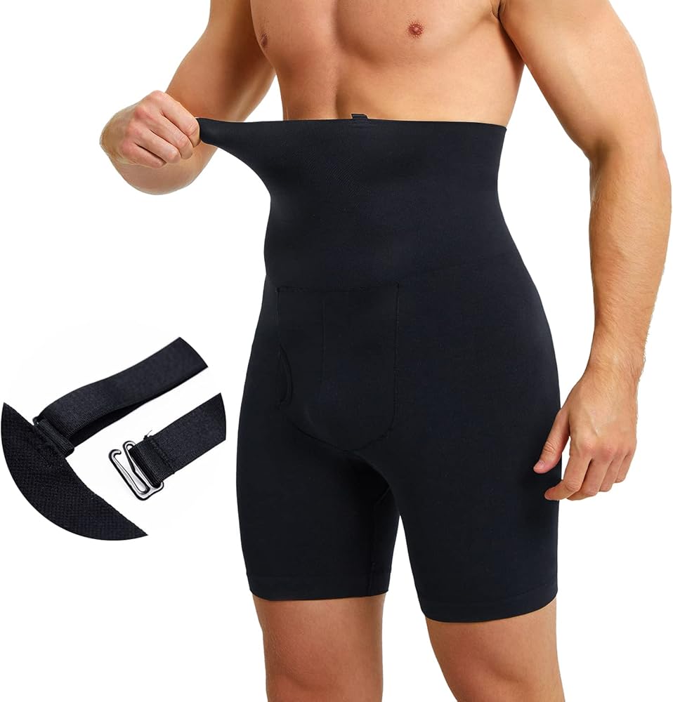 Men Tummy Control Shorts Adjustable Slimming Body Shaper High Waist Compression Shapewear Boxer Brief Underwear