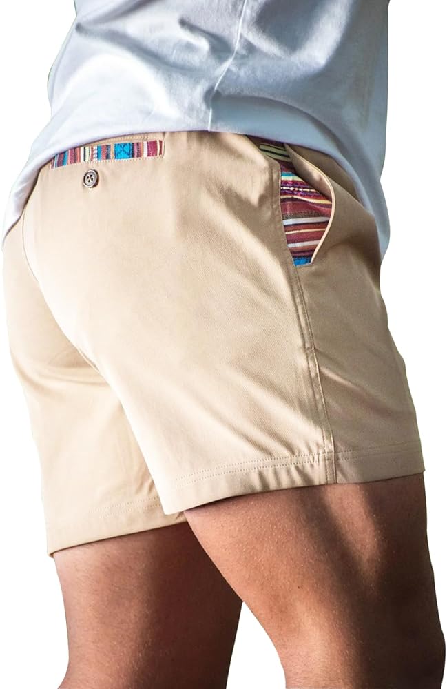 Mens Supersize Summer Casual Drawstring Stretch Twill Golf Shorts-Anti-Wrinkle Fabric-5"&7"