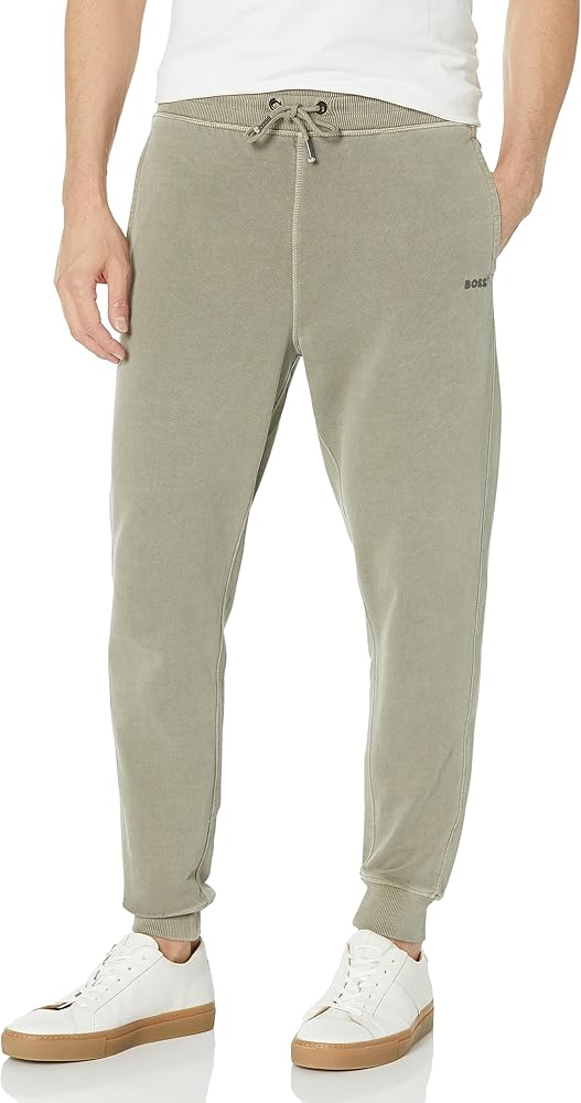 BOSS Men's Hit Logo Relaxed Fit Cuffed Sweatpants