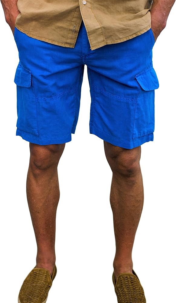 Men's Linen Cargo Shorts