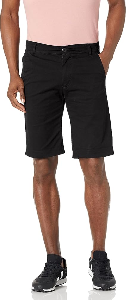 Suslo Couture Men's Slim Fit Solid Performance Stretch Chino Shorts