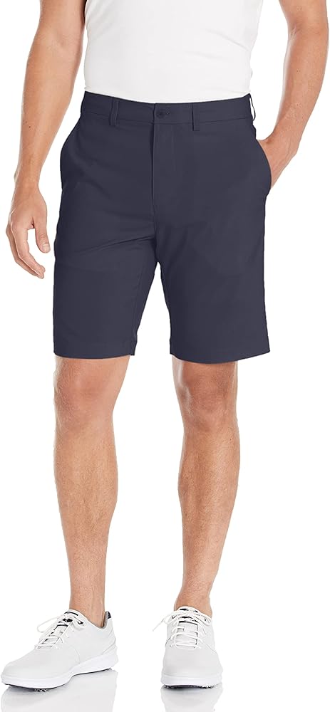 Men's Flat Front Solid Golf Short with Comfort Waist