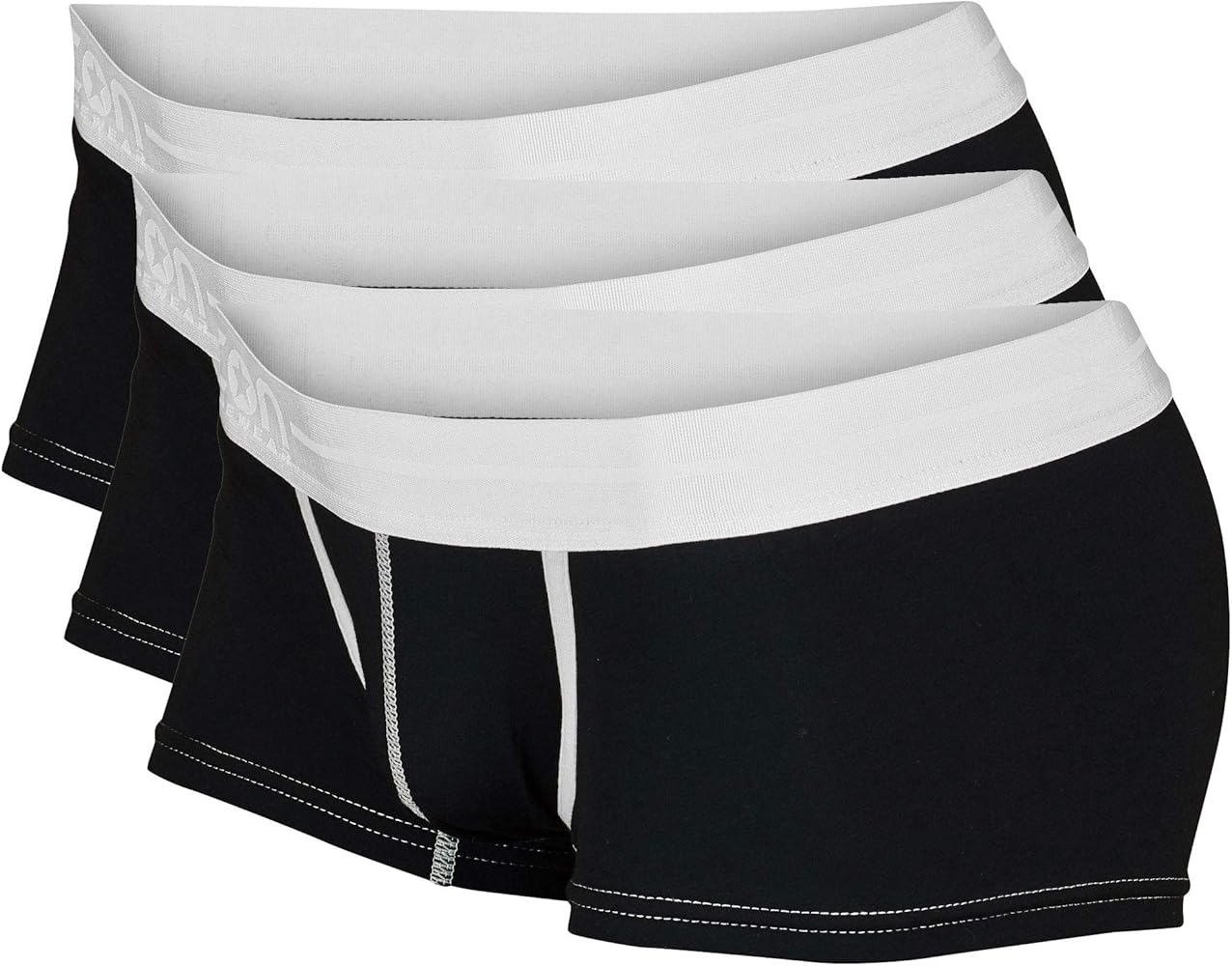 Low Rise Boxer Briefs Underwear Trunks Three-Pack Tagless No Ride Up