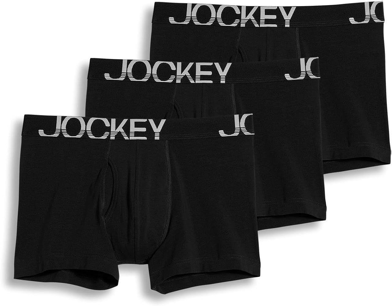 Jockey Men's Underwear ActiveStretch Boxer Brief - 3 Pack, Black, xl