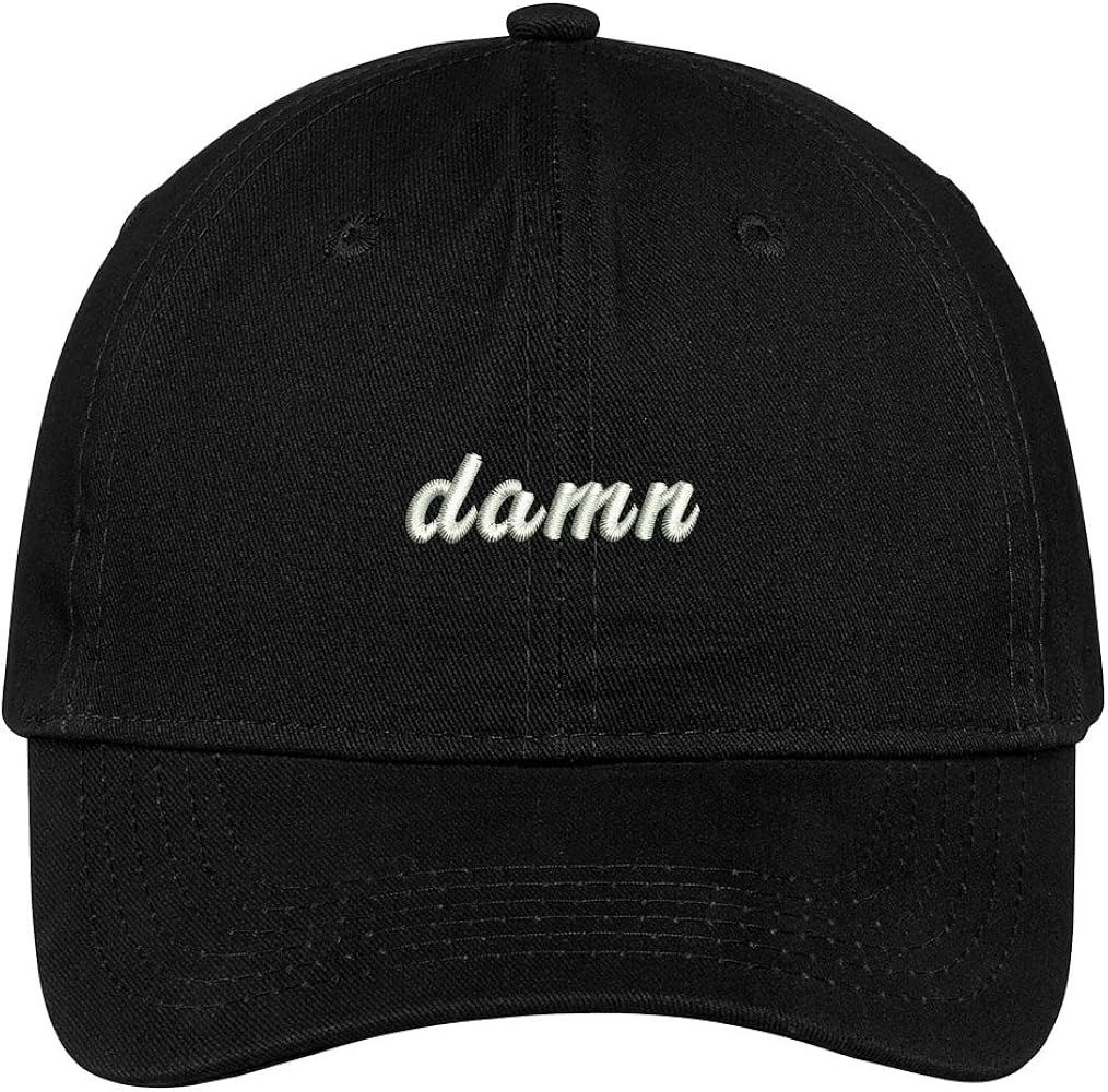 Trendy Apparel Shop Damn Embroidered Adjustable Cotton Cap Dad Hat