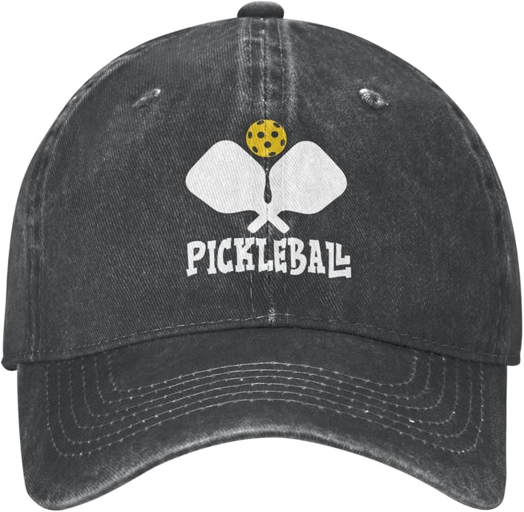 Pickleball Baseball Cap for Men Women, Adjustable Washed Vintage Pickle Ball Hat