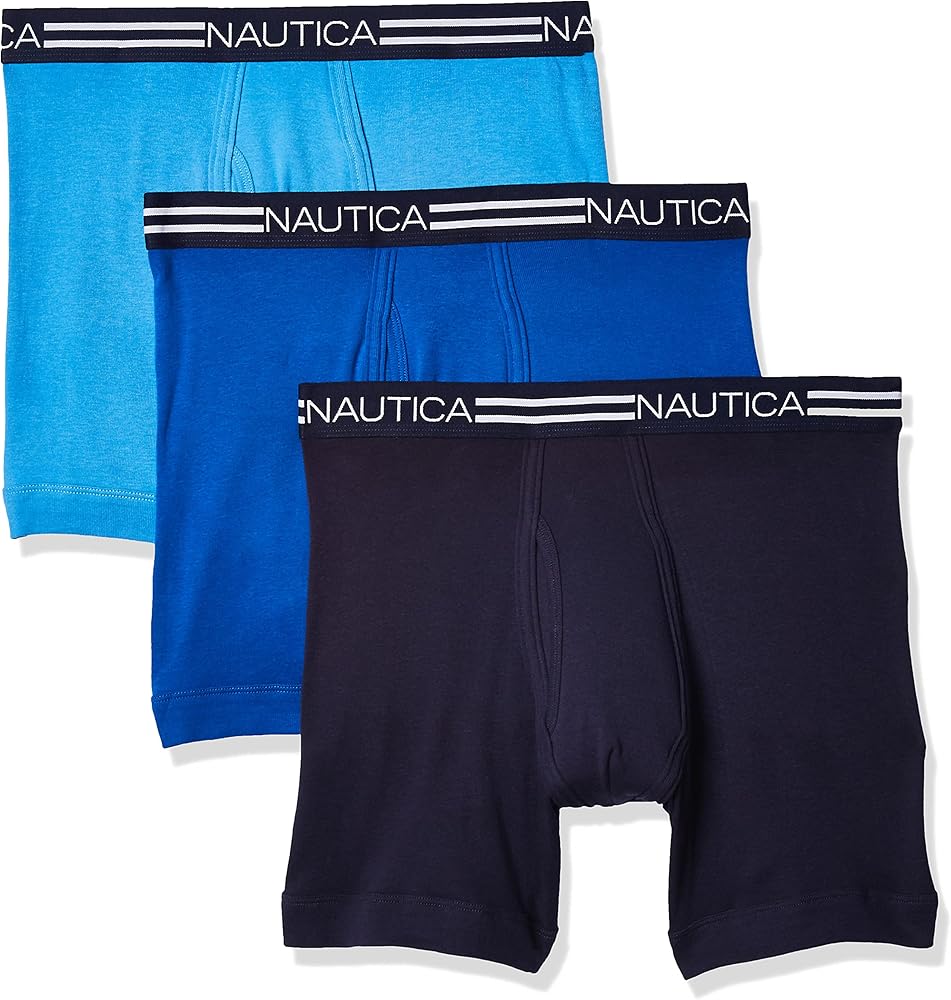 Nautica Men's Classic Cotton Boxer Brief Multi Pack