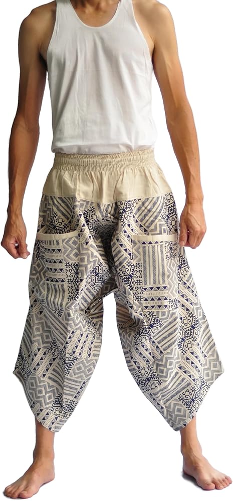 Men's Japanese Style Pants One Size Off White