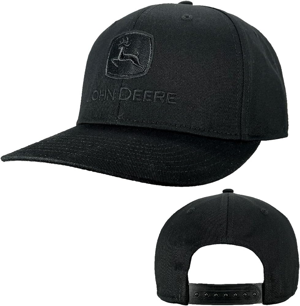 John Deere Blackout Trademark All Twill Baseball Cap Hat