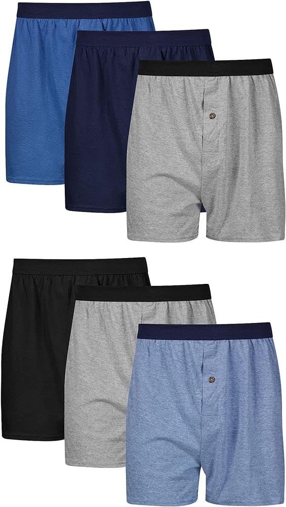 Hanes Men's ComfortSoft Underwear Boxers, Soft Knit Moisture-Wicking Jersey Boxers, Multipack (Colors May Vary)