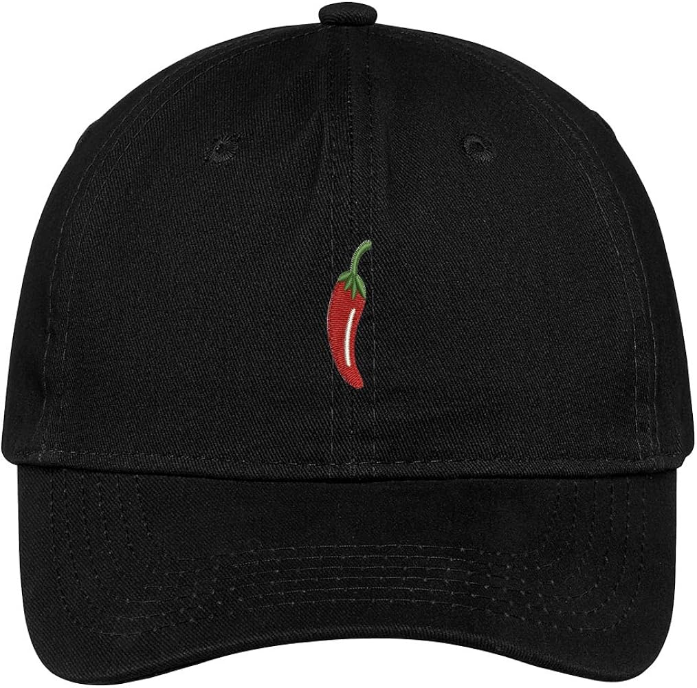 Trendy Apparel Shop Red Hot Pepper Embroidered Cap Premium Cotton Dad Hat