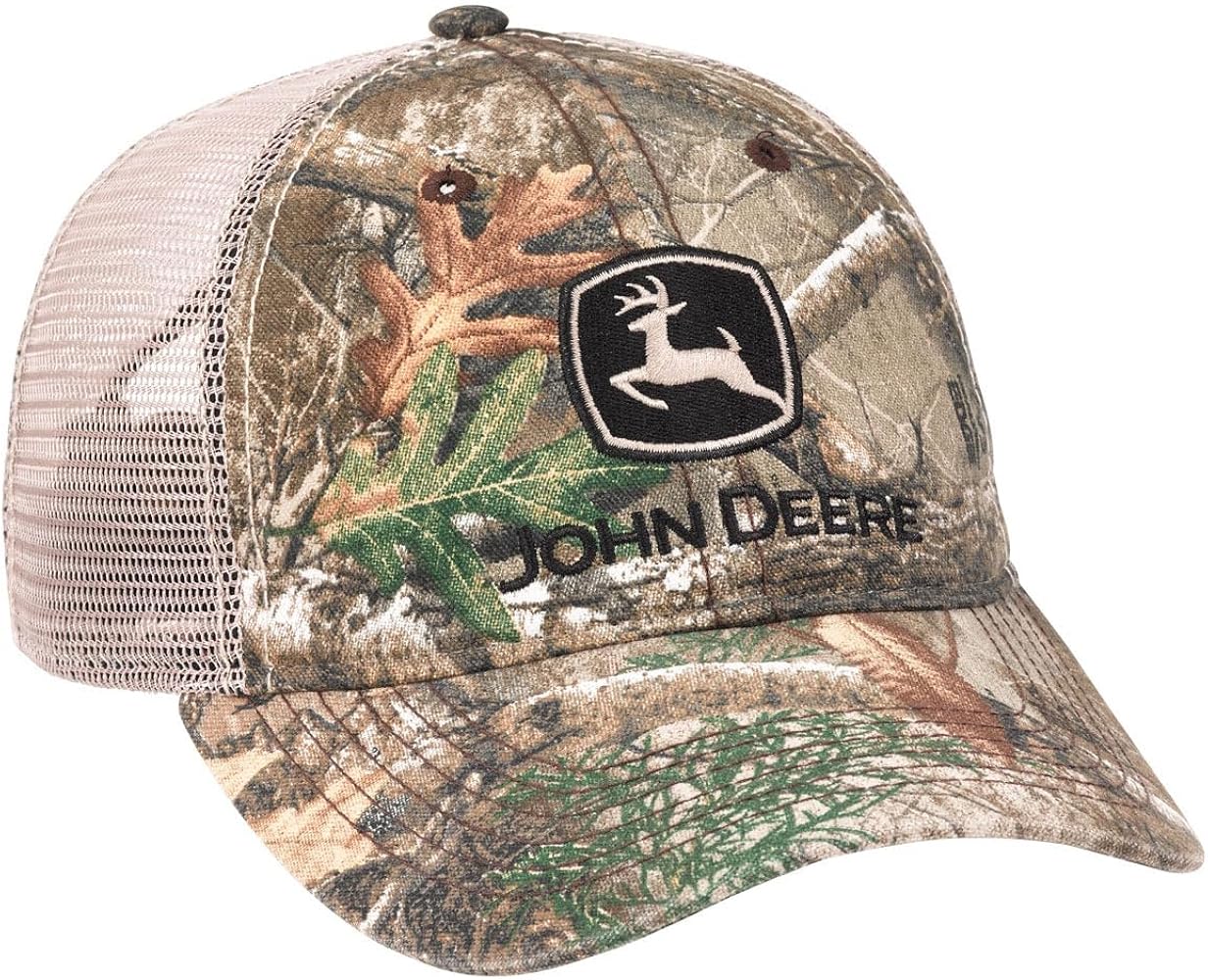 John Deere Men's Washed Edge Camo with Mesh Hat/Cap - LP69050