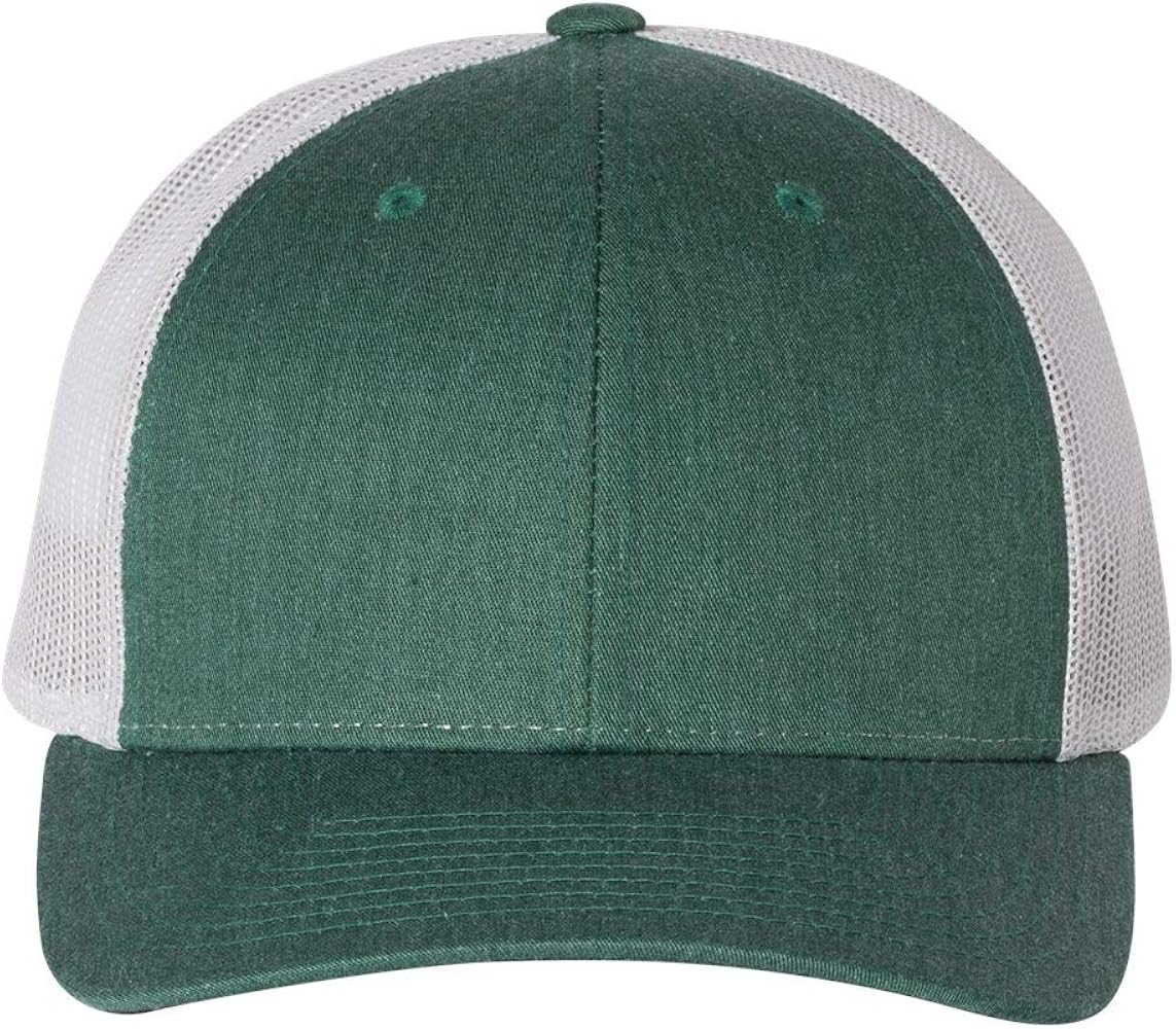 Richardson Low Profile Trucker Cap M/L Heather Dark Green/ Silver