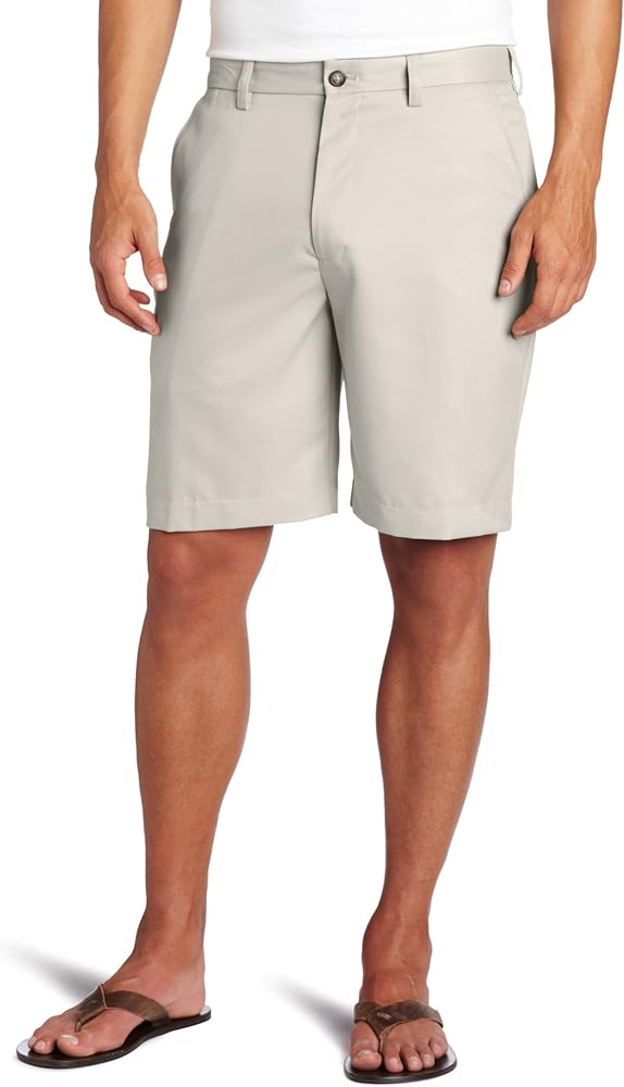 IZOD Men's Solid Microfiber Flat-Front Short