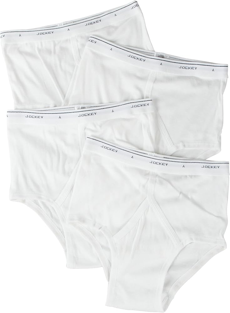 Jockey Cotton Full-Rise Brief 4-Pack White 38