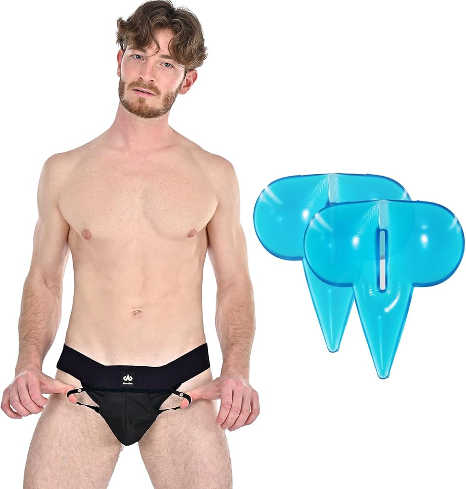 Vasectomy Underwear, Scrotal Support Briefs with Two Customized Gel Packs for Testicle Support and Pain Relief