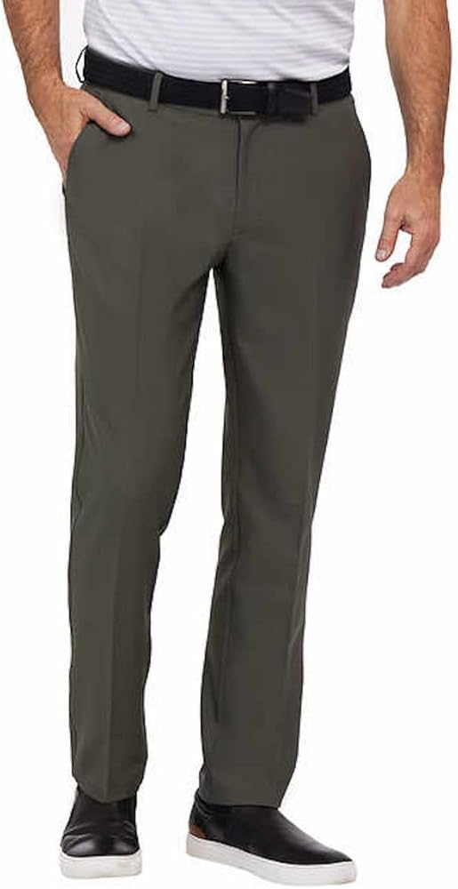 Greg Norman Men's ML75 Microlux Performance Classic Stretch Chino Pant (as1, Waist_Inseam, Numeric_40, Numeric_32, Regular, Regular, Green)