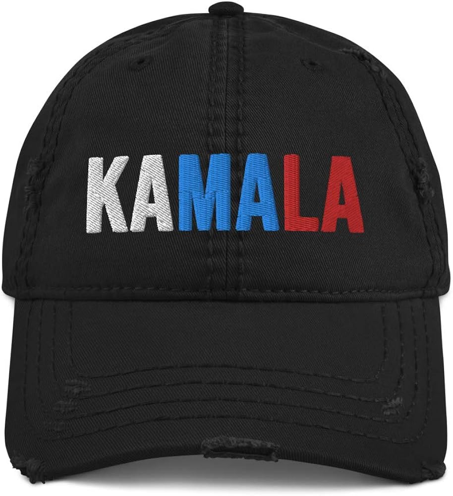 Kamala Hat (Embroidered Distressed Dad Cap) VP Kamala Harris Gift