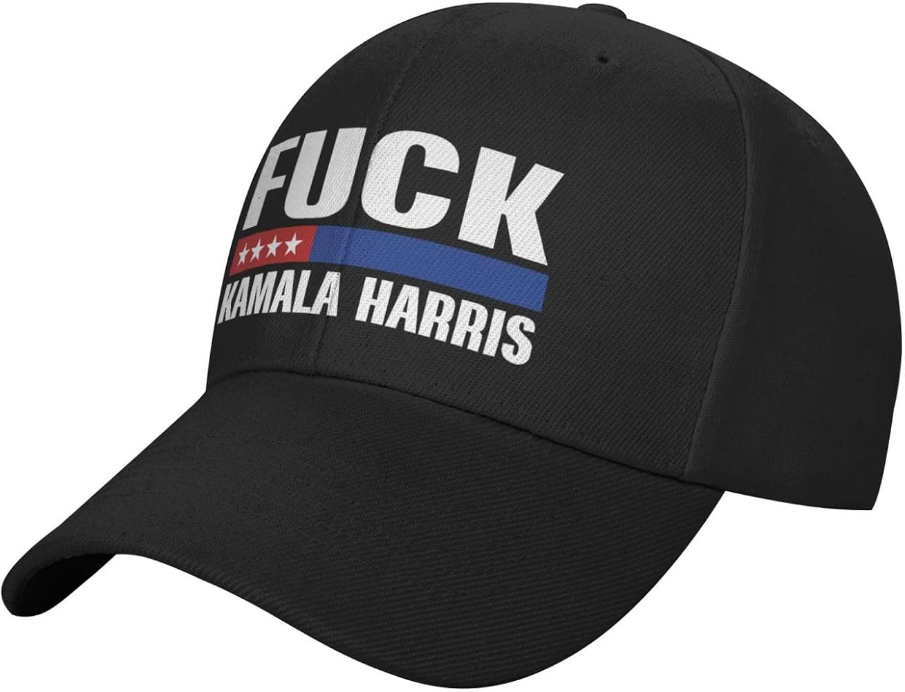 Fuck Harris - Anti Kamala Harris Baseball Cap Men's Black Original Classic Low Profile Golf Dad Hat Trucker Cap