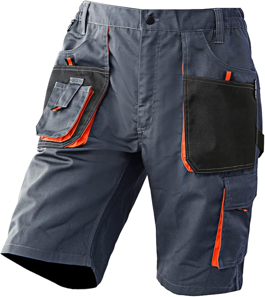 WORK IDEA Men's Work Cargo Shorts Outdoor Multi-Pocket Workwear Hiking Camping Travel Golf Causal