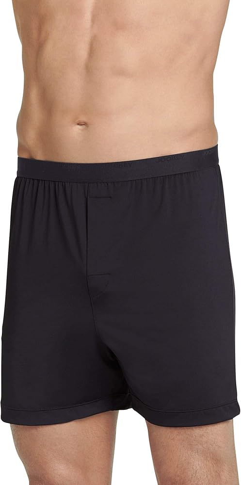 Jockey Men's Underwear Travel 4.5" Boxer, Black, s