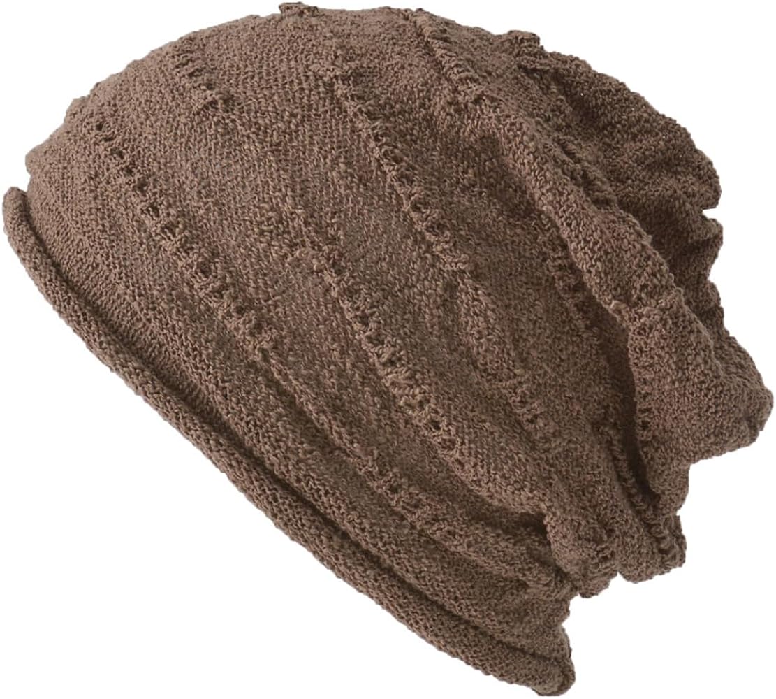 CHARM Mens Slouchy Summer Beanie - Womens Light-Weight Slouch Hat Cotton Cap