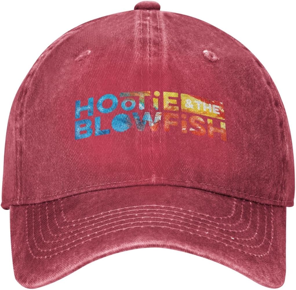 Hootie Music The Blowfish Casquette Baseball Cap Cowboy Hat Unisex Denim Adults Denim Hat Adjustable Size Black