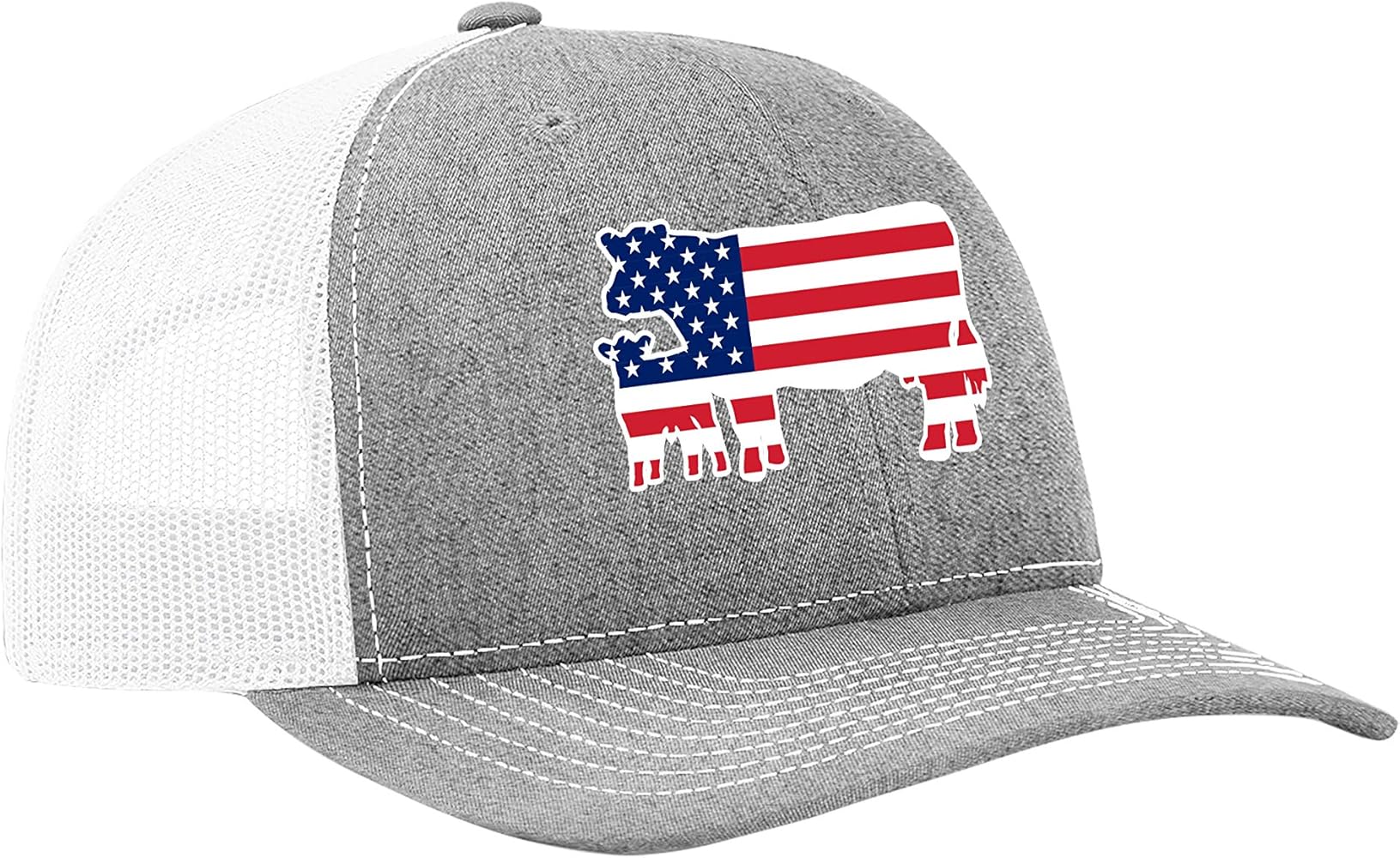 Heritage Pride Embroidered American Flag Filled Farm Animals Patriotic Mesh Back Trucker Hat