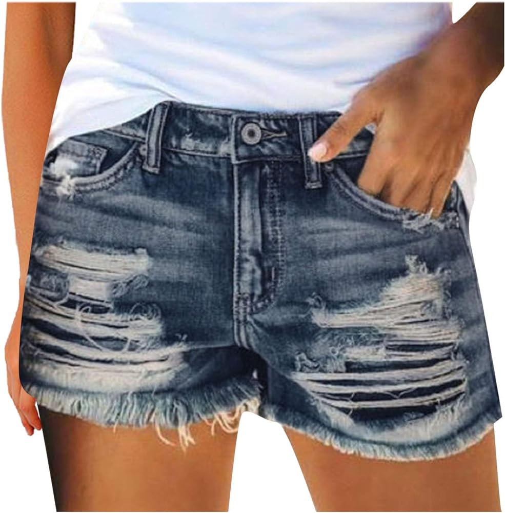 Stretch Demin Shorts Slim Demin Shorts for Men Ripped Short Jeans Black Short Ripped Jeans