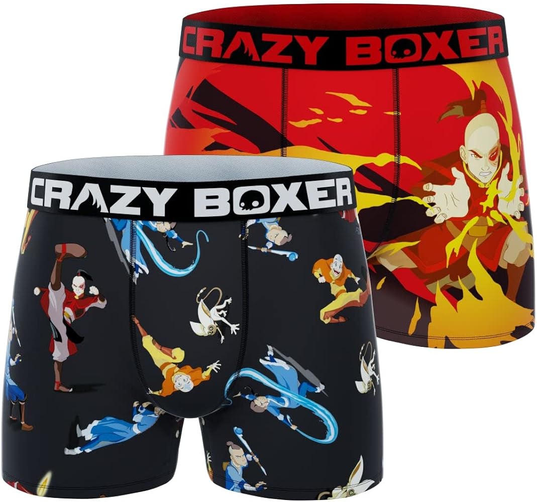 CRAZYBOXER Avatar Zuko + Avatar Group Men's Boxer Briefs (Pack 2)