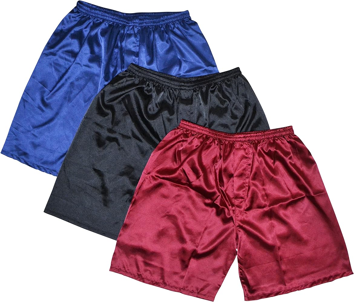 TONY & CANDICE Men's Satin Boxers Shorts Combo Pack Underwear