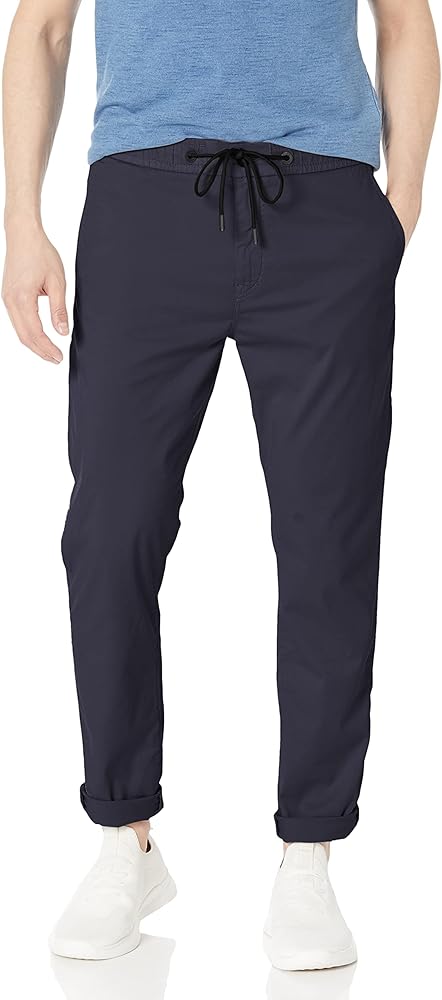 BOSS Men's Tapered Twill Cotton Mix Casual Pants