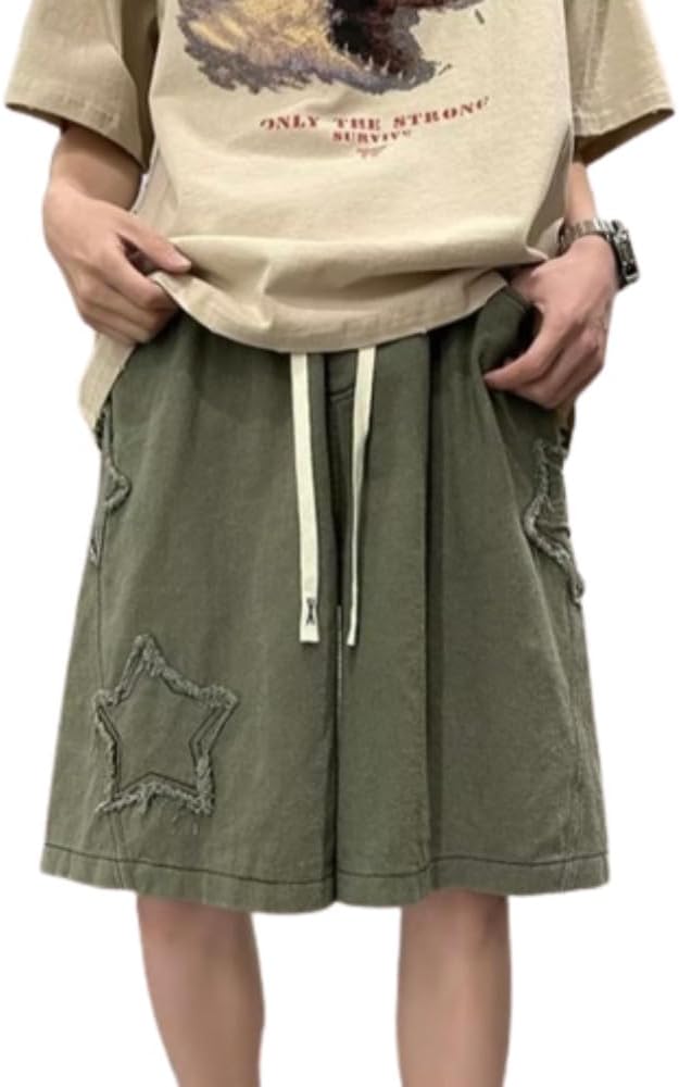 Baggy Jorts Y2k Cargo Shorts Streetwear Shorts Casual Star Wide Leg Shorts Baggy Cargo Shorts