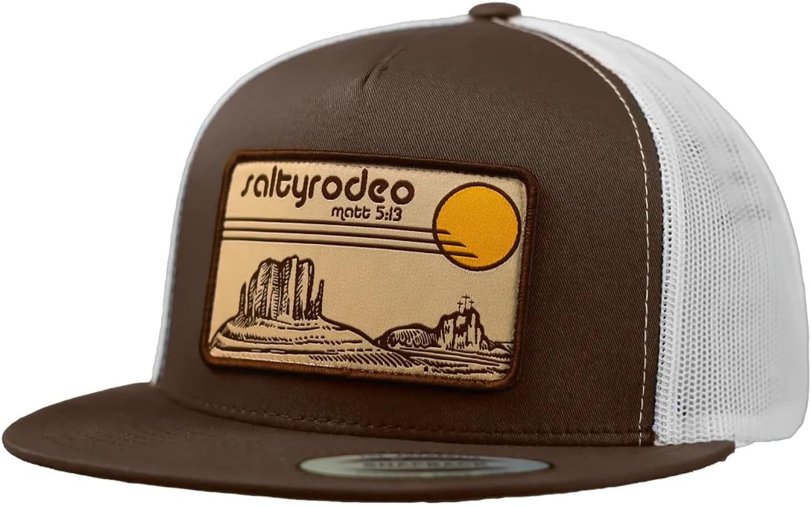 Salty Rodeo El Paso Hat - Tall Crown Black Yupoong Snapback Western Wear Snapback - One Size Fits Most