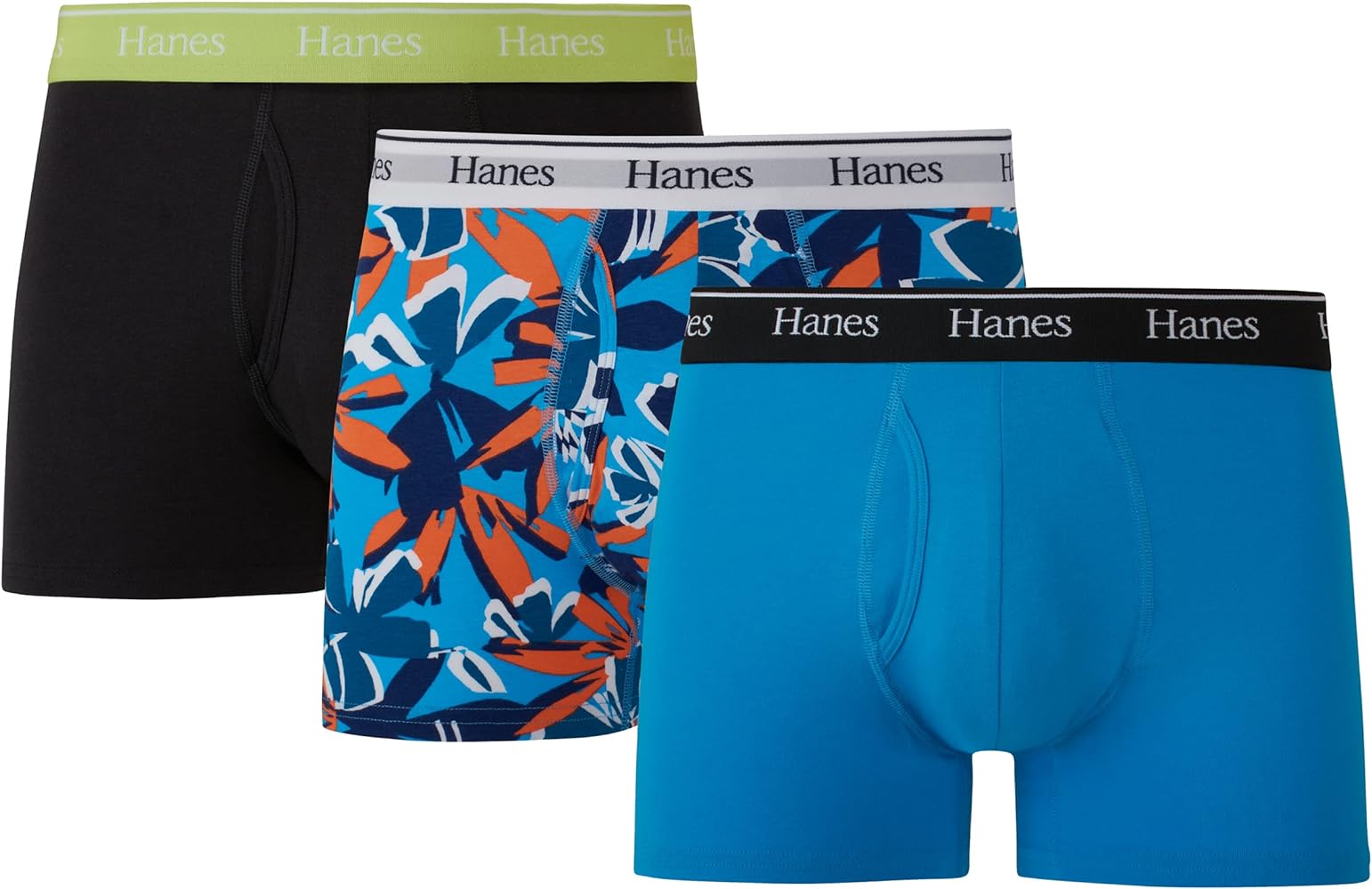 Hanes Originals Men’s Boxer Briefs & Trunks, Stretch Cotton Moisture-Wicking Underwear, Modern Fit Low Rise, Multipacks