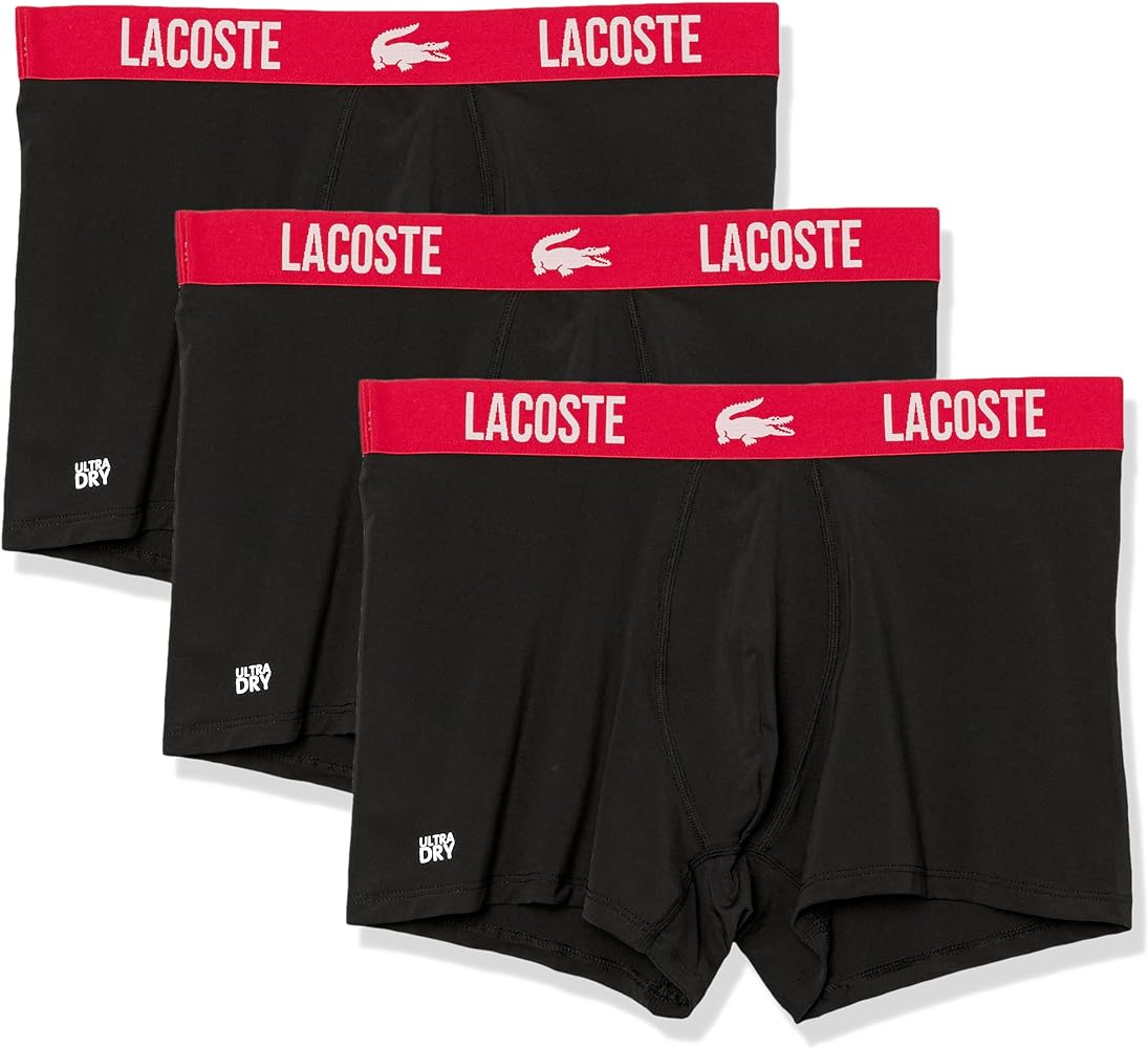 Lacoste Men's Short Microfiber Boxer Brief 3-Pack