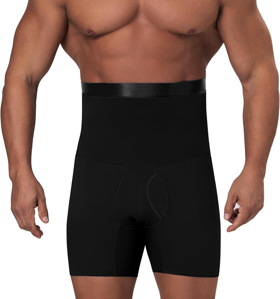 Tummy Control Shorts High Waist Slimming Shapewear for Men Body Shaper Seam Belly Girdle Compression Briefs